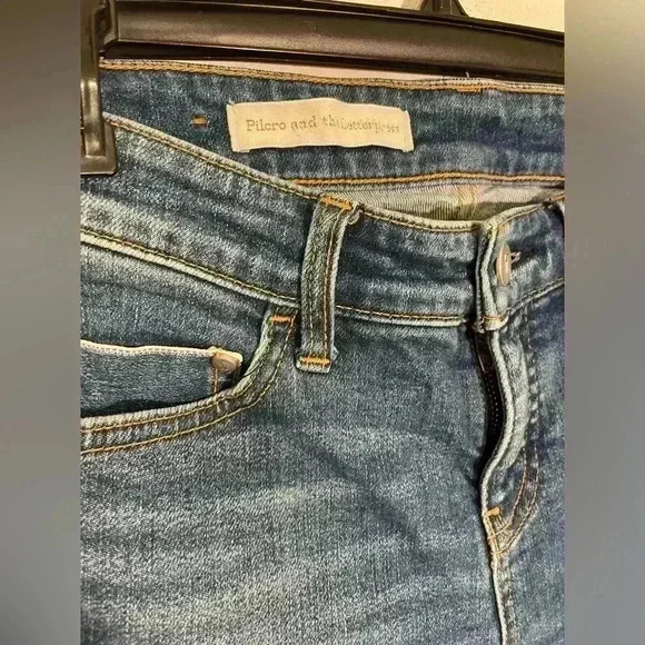 Anthropologie Pilcro and The Letterpress Dark Wash Ankle Blue Jeans Size 28 - Picture 4 of 7